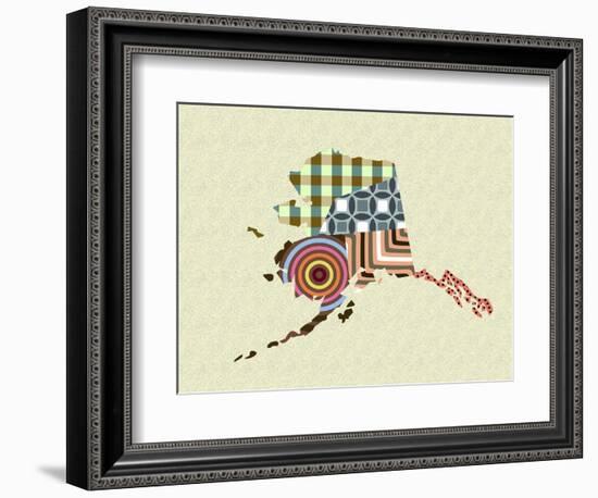 Alaska State Map-Lanre Adefioye-Framed Giclee Print