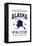 Alaska State Pride - Blue on White-Lantern Press-Framed Stretched Canvas