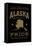 Alaska State Pride - Gold on Black-Lantern Press-Framed Stretched Canvas