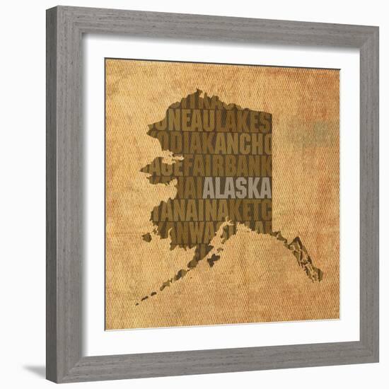 Alaska State Words-David Bowman-Framed Giclee Print