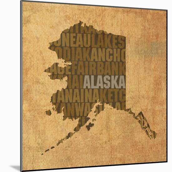 Alaska State Words-David Bowman-Mounted Giclee Print