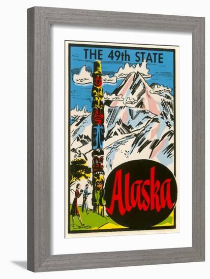 Alaska, Totem Pole-null-Framed Art Print