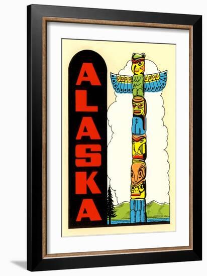 Alaska, Totem Pole-null-Framed Art Print