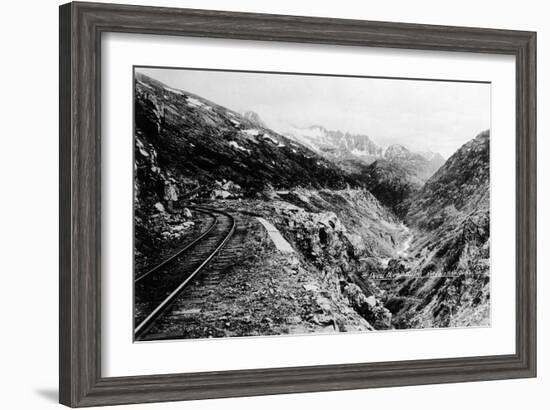 Alaska - View of Dead Horse Gulch along White Pass and Yukon Route-Lantern Press-Framed Art Print