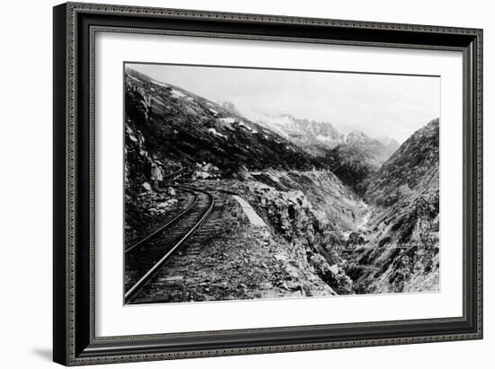 Alaska - View of Dead Horse Gulch along White Pass and Yukon Route-Lantern Press-Framed Art Print