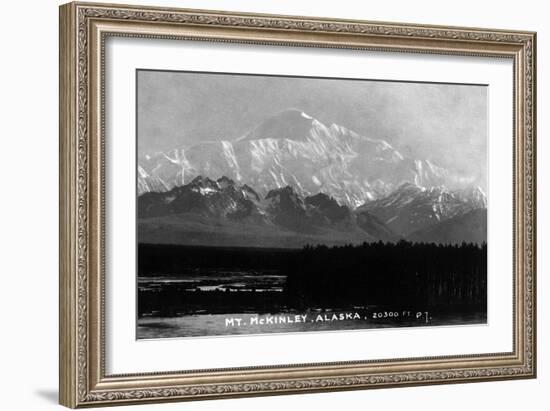 Alaska - View of Mt McKinley-Lantern Press-Framed Art Print