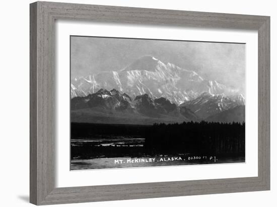 Alaska - View of Mt McKinley-Lantern Press-Framed Art Print