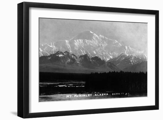 Alaska - View of Mt McKinley-Lantern Press-Framed Art Print