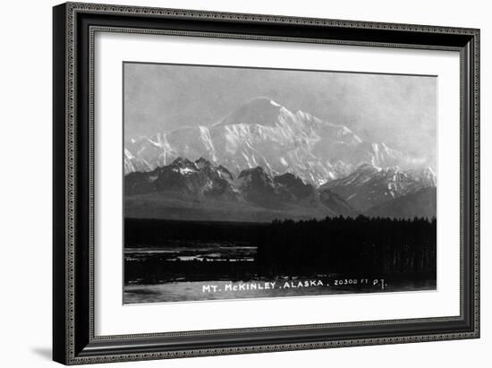 Alaska - View of Mt McKinley-Lantern Press-Framed Art Print