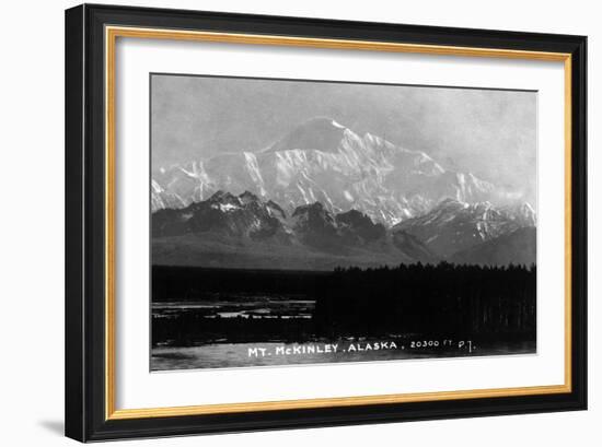 Alaska - View of Mt McKinley-Lantern Press-Framed Art Print