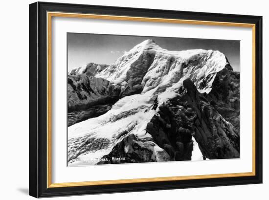 Alaska - View of Mt St. Elias-Lantern Press-Framed Art Print