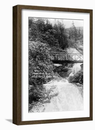 Alaska - View of Pitch Fork Falls along White Pass and Yukon Route-Lantern Press-Framed Art Print