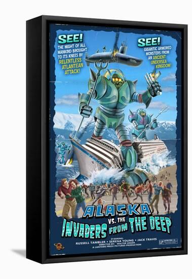 Alaska vs. the Invaders from the Deep-Lantern Press-Framed Stretched Canvas