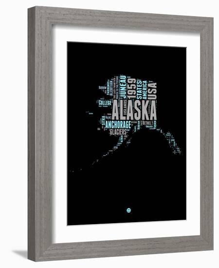 Alaska Word Cloud 1-NaxArt-Framed Art Print