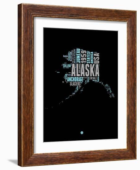 Alaska Word Cloud 1-NaxArt-Framed Art Print