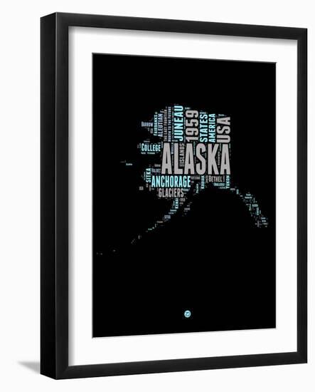 Alaska Word Cloud 1-NaxArt-Framed Art Print