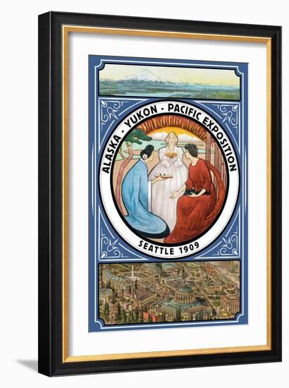 Alaska-Yukon-Pacific 1909 Exposition - Seattle, WA-Lantern Press-Framed Art Print