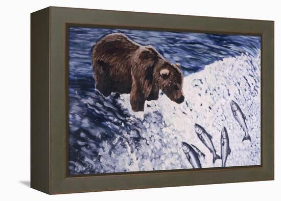 Alaskan Brown Bear, 2002-Joe Heaps Nelson-Framed Premier Image Canvas