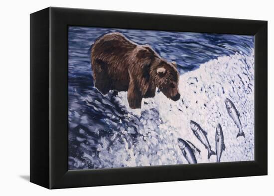 Alaskan Brown Bear, 2002-Joe Heaps Nelson-Framed Premier Image Canvas