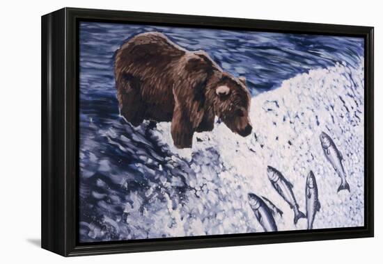 Alaskan Brown Bear, 2002-Joe Heaps Nelson-Framed Premier Image Canvas