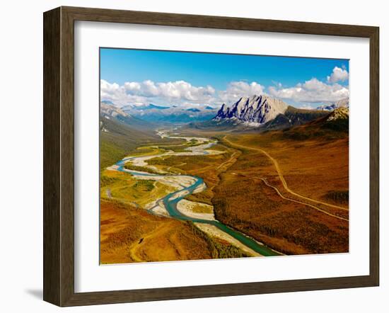 Alaskan Oil Pipeline Runs Through the Brooks Range of Alaska-Paul Andrew Lawrence-Framed Photographic Print