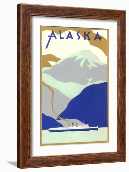 Alaskan Scene, Poster Style-null-Framed Art Print