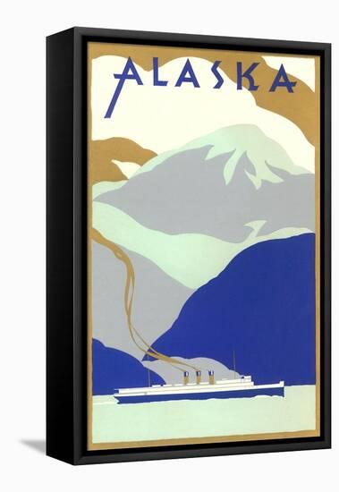 Alaskan Scene, Poster Style-null-Framed Stretched Canvas