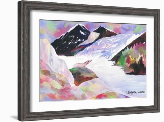 Alaskan sea lion-Neela Pushparaj-Framed Premium Giclee Print