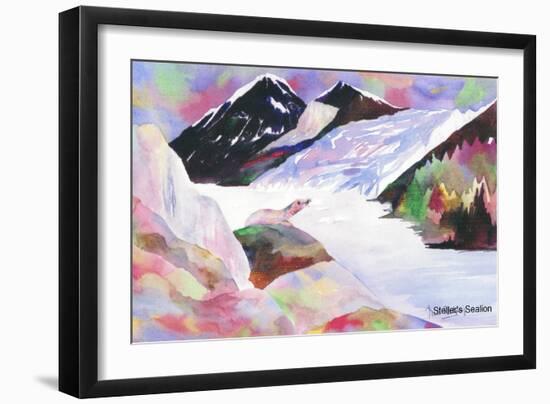 Alaskan sea lion-Neela Pushparaj-Framed Giclee Print