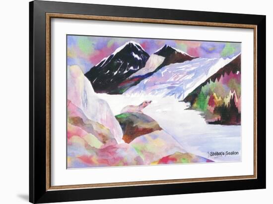 Alaskan sea lion-Neela Pushparaj-Framed Giclee Print
