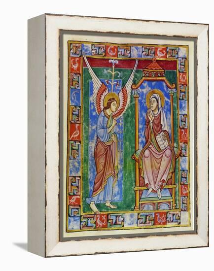 Albani Psalter, Annunciation, 1121-1146-Romanesque-Framed Premier Image Canvas