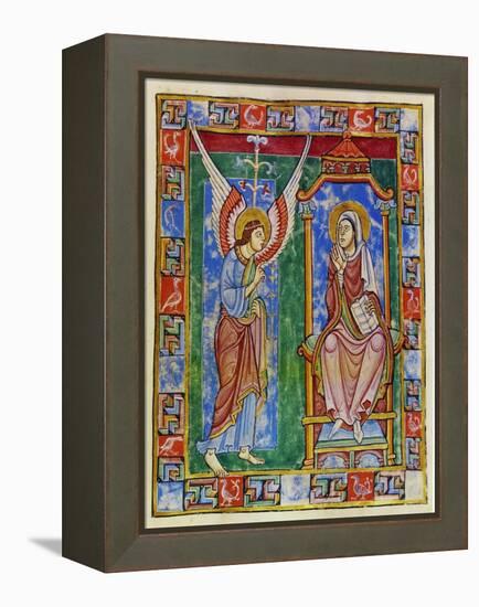 Albani Psalter, Annunciation, 1121-1146-Romanesque-Framed Premier Image Canvas