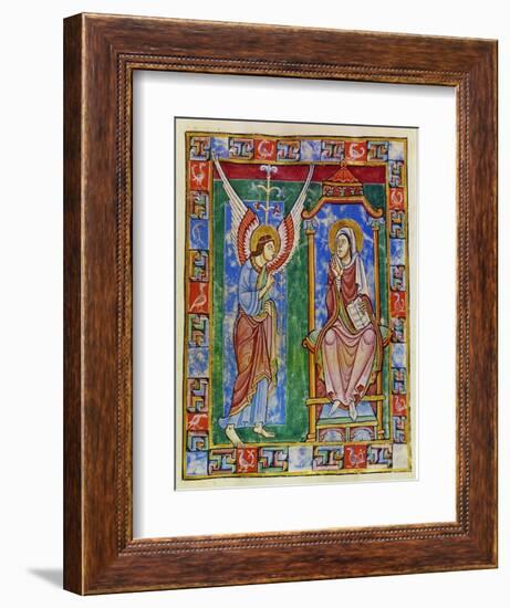 Albani Psalter, Annunciation, 1121-1146-Romanesque-Framed Giclee Print