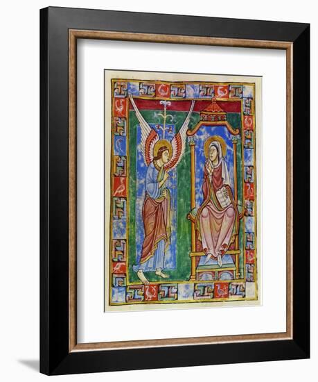 Albani Psalter, Annunciation, 1121-1146-Romanesque-Framed Giclee Print