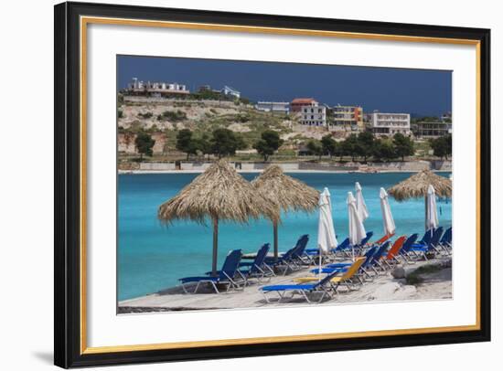 Albania, Albanian Riviera, Ksamil, Town Beachfront-Walter Bibikow-Framed Photographic Print