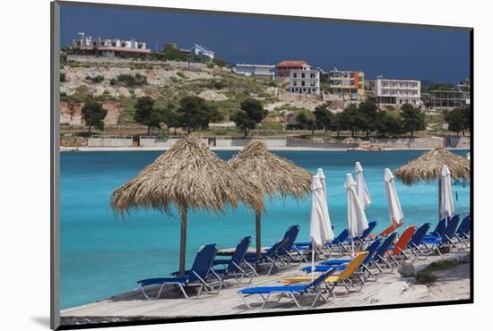 Albania, Albanian Riviera, Ksamil, Town Beachfront-Walter Bibikow-Mounted Photographic Print