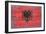 Albania Country Flag - Barnwood Painting-Lantern Press-Framed Art Print
