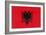 Albania Flag Design with Wood Patterning - Flags of the World Series-Philippe Hugonnard-Framed Art Print