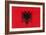 Albania Flag Design with Wood Patterning - Flags of the World Series-Philippe Hugonnard-Framed Art Print