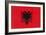 Albania Flag Design with Wood Patterning - Flags of the World Series-Philippe Hugonnard-Framed Art Print