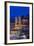 Albania, Korca, the Orthodox Cathedral, Boulevard Republika, Dusk-Walter Bibikow-Framed Photographic Print