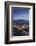 Albania, Shkodra, Elevated View of Zogu 1 Boulevard and Mosque, Dusk-Walter Bibikow-Framed Photographic Print