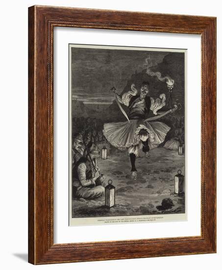 Albanian War-Dance in the Camp Near Dulcigno, During the Feast of the Ramazan-Richard Caton Woodville II-Framed Giclee Print