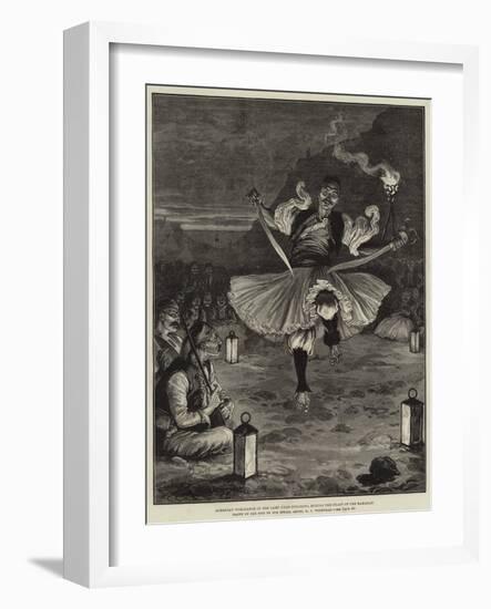 Albanian War-Dance in the Camp Near Dulcigno, During the Feast of the Ramazan-Richard Caton Woodville II-Framed Giclee Print