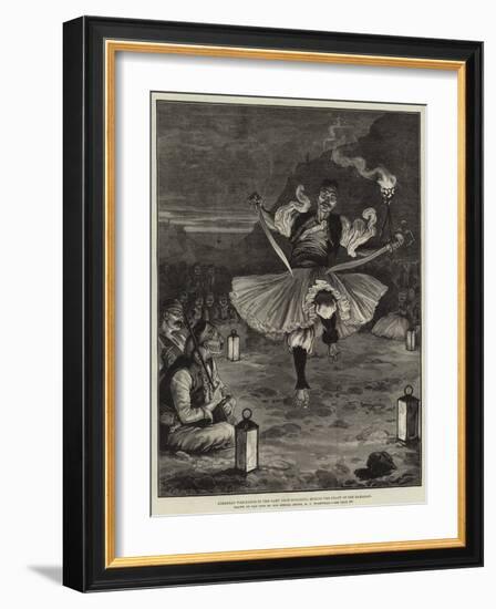 Albanian War-Dance in the Camp Near Dulcigno, During the Feast of the Ramazan-Richard Caton Woodville II-Framed Giclee Print