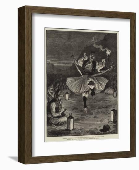 Albanian War-Dance in the Camp Near Dulcigno, During the Feast of the Ramazan-Richard Caton Woodville II-Framed Giclee Print