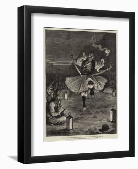 Albanian War-Dance in the Camp Near Dulcigno, During the Feast of the Ramazan-Richard Caton Woodville II-Framed Giclee Print