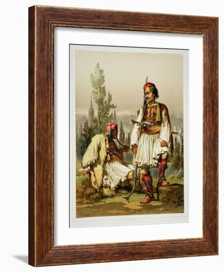 Albanians, Mercenaries in the Ottoman Army, Published by Lemercier, 1857-Amadeo Preziosi-Framed Giclee Print