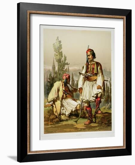 Albanians, Mercenaries in the Ottoman Army, Published by Lemercier, 1857-Amadeo Preziosi-Framed Giclee Print