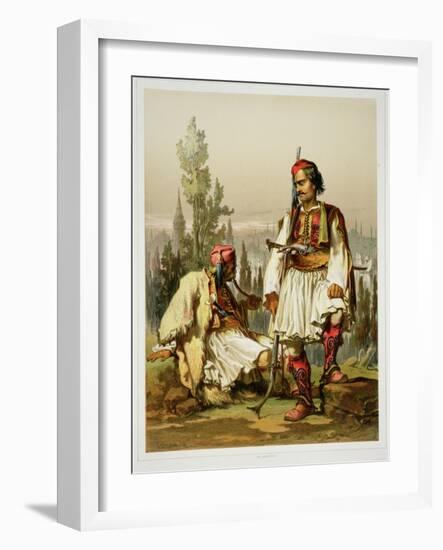Albanians, Mercenaries in the Ottoman Army, Published by Lemercier, 1857-Amadeo Preziosi-Framed Giclee Print